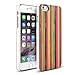 iPhone 6 Plus Case , Swees® [Nature & Me Series] Genuine Natural Bamboo Wood Backplate with Colorful Vertical Stripes Texture and Rubberized Hard PC Frame Protective Case for iPhone 6 Plus (5.5 inch)