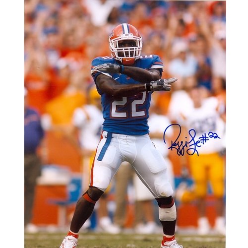 Reggie Lewis Autographed Florida Gators (Blue Jersey) 8x10 Photo