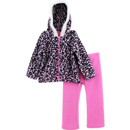 Young Hearts Little Girls' 2 Pieced Printed Jackethood and Pant