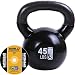 GoFit 45-Pound Black Kettlebell with Vinyl Coating, Training DVD and Exercise Booklet