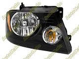 2004 - 2007 ( 2005 2006 ) / 04-07 ( 05 06 ) FORD F150 EURO HEADLIGHTS - W / AMBER REFLECTOR - BLACK - DEPO