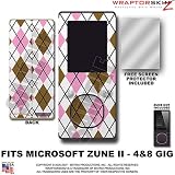 Zune 2 Skin Argyle Brown and Pink WraptorSkinz TM Kit fits Zune 2 (4&8gig player) by TuneTattooz TM