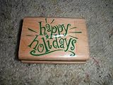 Stamp Craft Happy Holidays Rubber Stamp (440H47)