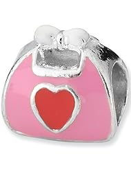 Reflection Beads Silver Enamel Pink Handbag Accessories Bead