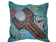 Vintage India Sari Patchwork Euro Floor Pillows Cushion Cover 24 Inch