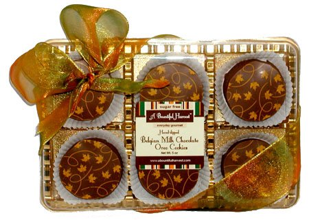 Sugar Free Fall Themed Belgian Milk Chocolate Covered Oreo