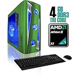 CybertronPC X-Cruiser2 CAAN1130BGL, Green, AMD Athlon II X3 Tri-Core (2.7GH ....