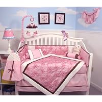 SoHo Satin Rose Garden 10 pcs Baby Crib Bedding Set