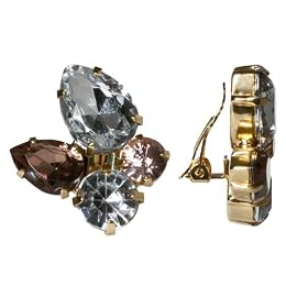Product Image Jeweled Clip On Earring - Goldtone