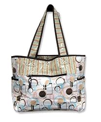 Trend-Lab 100562 Cocoa Dot Tulip Tote