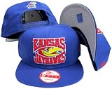Kansas Jayhawks Blue Plastic Snapback Adjustable Plastic Snap Back Hat / Cap