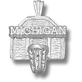 University of Michigan Backboard Pendant (Silver)
