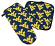 West Virginia University WVU Logo Oven Mitt Potholder Set for Kitchen Tailgating Barbecue or Outdoor Cooking POT HOLDER SET GIFT IDEA