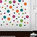 Hot Pink/Lime Green/Orange/Turquoise Vinyl Wall Stickers - 2 & 4 inch Circles (60 Decals)