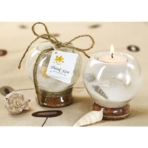 Click to buy Maine Wedding Venues: Sand and Shell Tea Light Holders from Amazon!