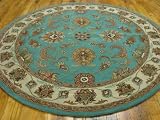 Blue Hand Knotted Wool Agra Rug