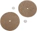 Koblenz Genuine Tan Cleaning and Polishing Pads Pack of Two Pads and Two Retainers