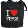 Canvas Tote Bag Black " Love Classic Daugavpils " Latvia City