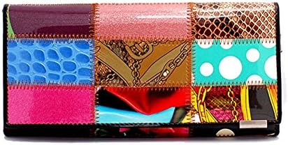 BagVenus Women Long-Style Lattice Premium Leather Purse Wallet(C2)