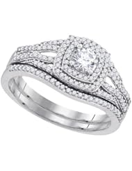 0.60CT DIAMOND 0.25CT CENTER ROUND BRIDAL SET