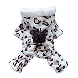 Adorable Leopard Dog Coat for Dog Hoodie Dog Clothes Soft Cozy Pet Clothes,XXL