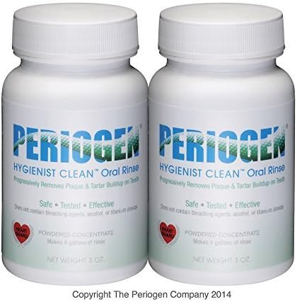 Periogen "Hygienist-clean" Tartar Removing Oral Rinse, 2-pack, Powdered Concentrate, 3oz, 90 Day Supply by The Periogen Company