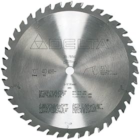 DELTA 35-7654 10-Inch 40 Tooth Finish Ripping Circular Saw Blade