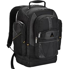 Targus Conquer Backpack Designed to Fit up to 16-Inch Laptops with Side Pockets TSB213US (Black Gray) by