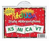 Barker Creek LM-4105 Learning Magnets KidUSA State Abbreviations