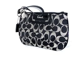 Coach Soho Signature Capacity Large Wristlet Clutch Bag Purse 45808 Black