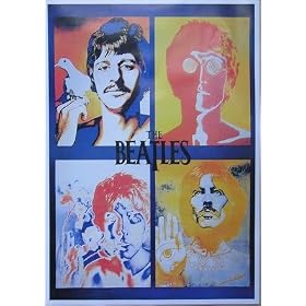 Beatles 4 Picture Dove Psychedelic Poster 33inch x 23 inch