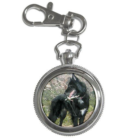 Belgian Sheepdog Key Chain Pocket Watch
