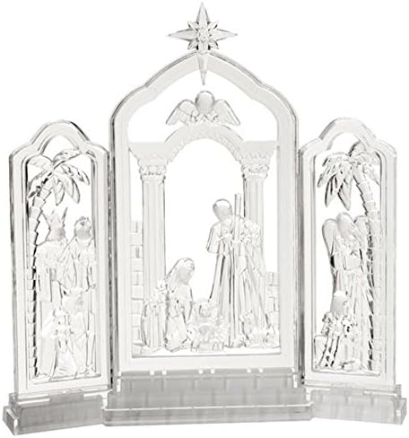 Lighted Christmas Nativity, Clear Acrylic for a Gorgeous Display, 10 Inch