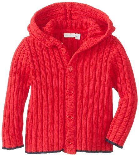 JoJo Maman Bebe Unisex-Baby Infant Rib Hooded Cardigan
