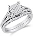 Size 5 - 10K White Gold Diamond Ladies Bridal title=
