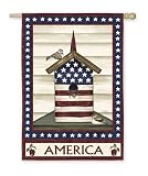 Evergreen Americana Birdhouse Garden Flag