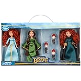 Disney / Pixar BRAVE Movie Exclusive 6 Piece Mini Doll Set 2x Merida, Queen Elinor Triplet Brothers