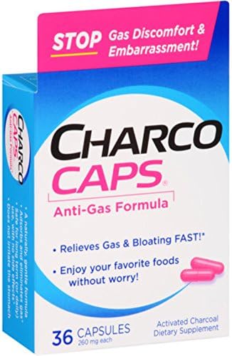 CharcoCaps 260 mg Capsules 36 ea (Pack of 6)