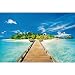 Summer Holidays Island Beach Art Poster Print - 24x36