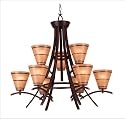 Kenroy Home 90089ORB Wright 9 Light Chandelier
