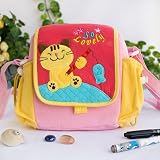 [Kitty Loves Fish] Embroidered Applique Kids Kitty Shoulder Bag / Swingpack / Travel Bag (7.3*7*2.4)