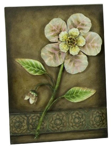 Pinnacle Strategies B80395/4 Floral Metal Wall Plaque