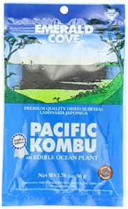 Emerald Cove Silver Grade Pacific Kombu (Dried Seaweed), 1.76 Ounce Bag