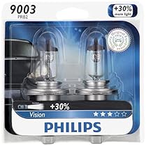 Philips 9003 Vision Upgrade Headlight Bulb, 2 Pack
