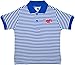 Southern Methodist University SMU Mustangs Striped Polo Shirt by Creative Knitwear, Royal/White, 3T