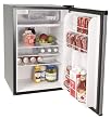 Haier HNSE05VS -01 Freestanding 4-3/5-Cubic-Foot Refrigerator/Freezer, Black with Virtual-Steel Door