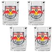 New York Red Bulls MLS 4pc Square Shot Glass Set - Primary Team Logo