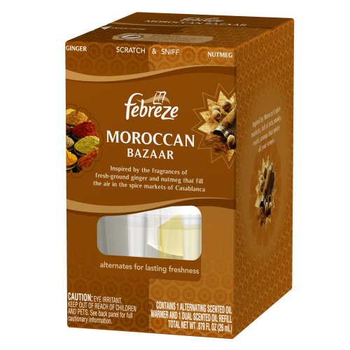 Febreze NOTICEables Dual Scented Oil, Moroccan Bazaar Starter Kit,   Pack of 6