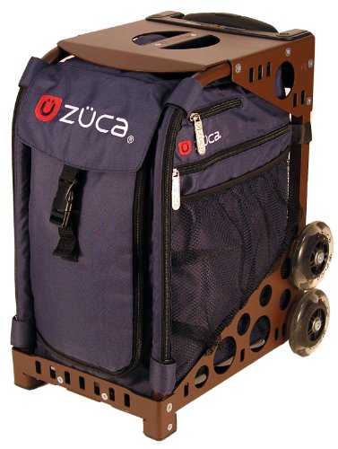 Zuca Sports Bundle With Zuca Midnight Blue Insert Bag & Brown Frame