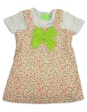 SnoPea - Infant Girls Short Sleeve Jumper Dress, White, Orange, Lime (Size 9Months) SnoPea - Infant Girls Short Sleeve Jumper Dress, White, Orange, Lime (Size 9Months)